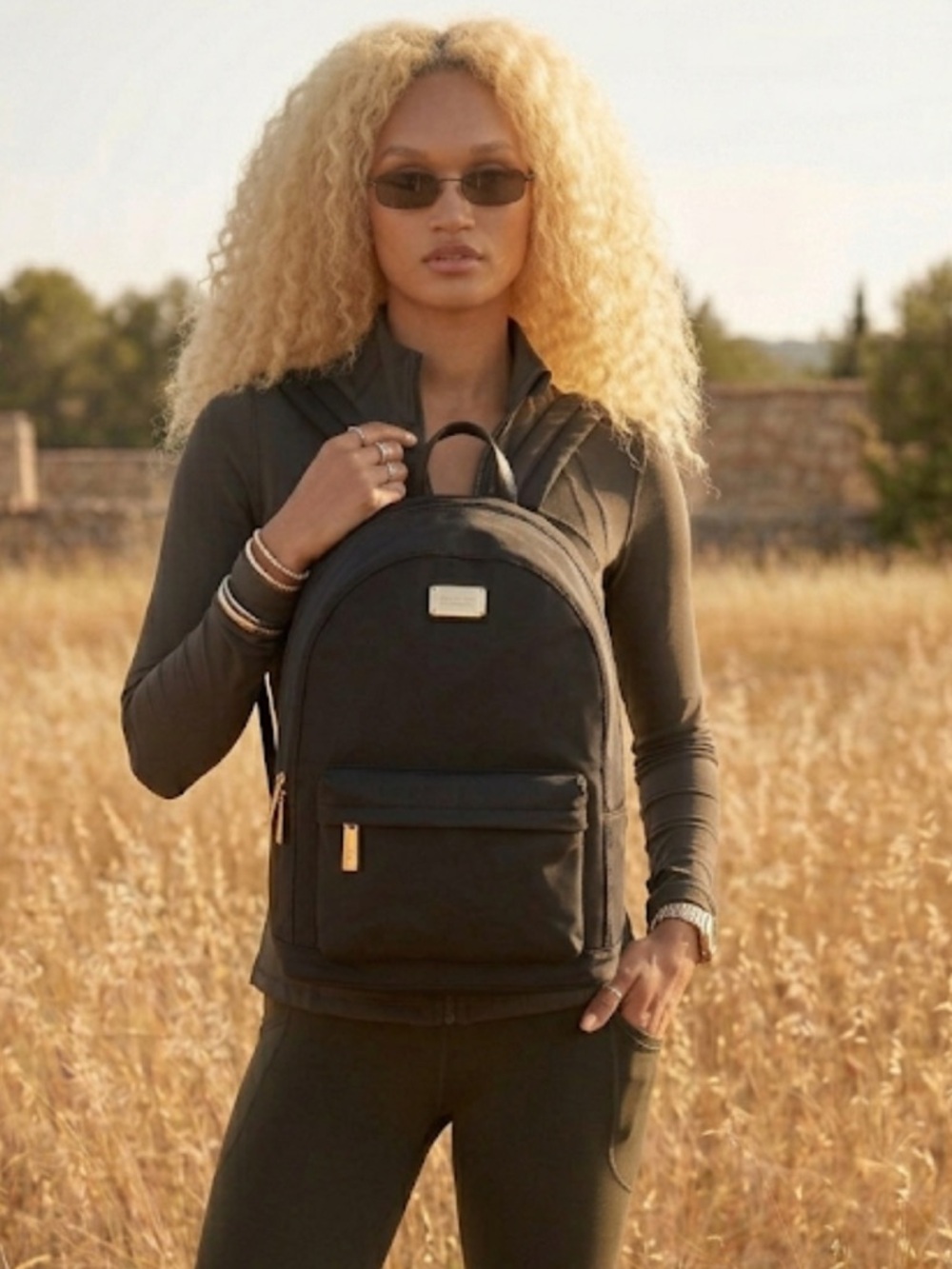 Black backpack Nylon backpack travel Michael Kors backpack luxury backpack - Picture 2 of 16